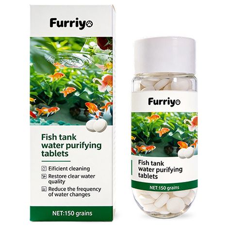 Furriyo Aquarienwasserreinigungstabletten klären und reinigen Aquarienwasser und fördern so die Wasserqualität und -pflege im Aquarium. (1/5)