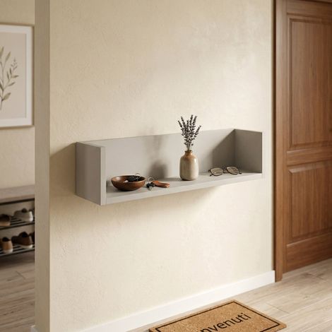 Mensola Lucera, un Ripiano, Portata Ripiani 5, 68x15x15h cm Beige (1/3)
