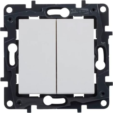 Kit Interrupteur Double LEGRAND Niloé Step Blanc (1/3)