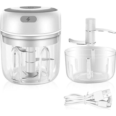 Hachoir Electrique, Rechargeable par USB Hachoir, 250ml+100ml (1/5)