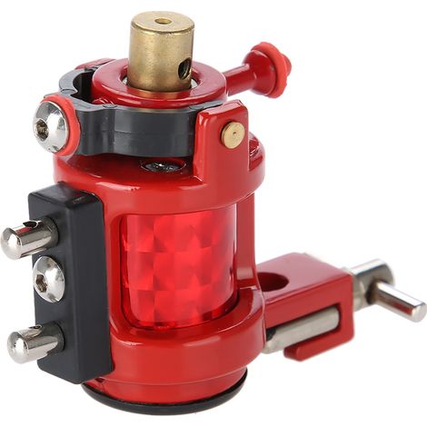 Machine à tatouer rotative en alliage, moteur puissant, liner et shader, contour et ombrage, outil de maquillage permanent rouge (1/5)