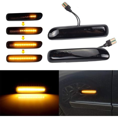 1 paire Clignotants latéraux de clignotant latéral LED, voyants de direction pour B-MW 3 Series E46 Limo Coupe Compact Cabriolet (1/5)