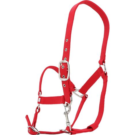Licol de bride réglable rouge de 6 mm d'épaisseur, accessoires d'équitation (1/5)