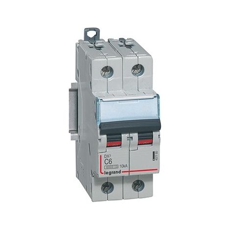 Disjoncteur modulaire bipolaire Legrand DX³ 6A courbe C