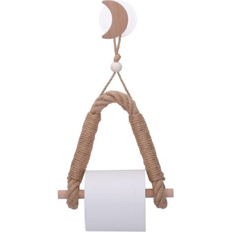 Soporte para papel higiénico, dispensador de papel higiénico, portarrollos de papel higiénico, soporte para papel higiénico, soporte para papel de baño, soporte para rollo de toallas con cuerda, sólid (1/5)