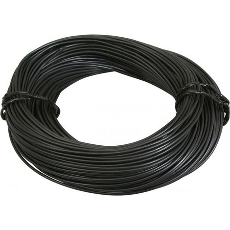 Bobine de fil électrique noir multibrin 9/10 0.75mm² x 50m (1/2)