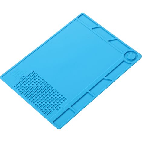 Tapis de protection thermique S-130+ pour téléphone et ordinateur, dessous de plat en silicone résistant à la chaleur, sans odeur, surface de travail pour pistolet à air chaud et soudure, antidérapant (1/5)