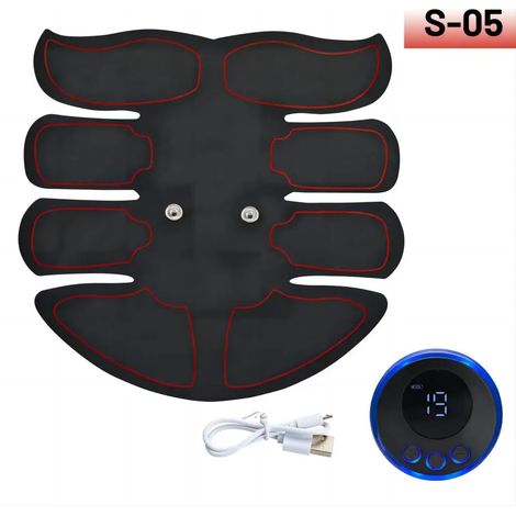 Elektrisches Muskelstimulationsgerät (EMS) für den Bauchbereich, Muskelaufbaugerät, Massagegerät für Bauch und Hüften, zur Gewichtsreduktion und Körperformung, ideal für das Heim-Fitnessstudio  02305-