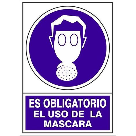 señal 606 adhesiva 148x105''ob.uso masc'' es obligatorio el uso de mascarilla