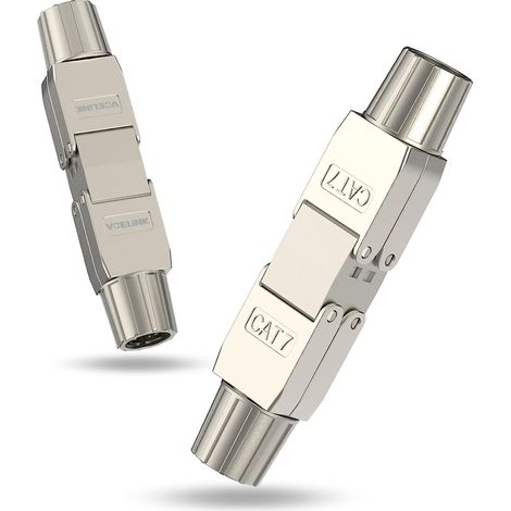 Coupleur RJ45 Cat7 Blindé, Lot de 2 Connecteur de câble CAT 6A Pour l'Extension des Câbles Réseau Cat7/Cat6a/Cat6 (1/5)