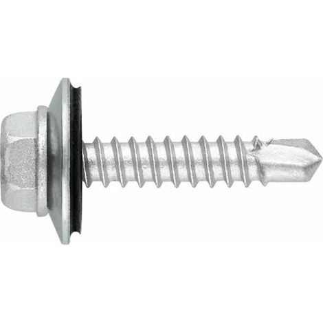 (4,8X25 P16) TORNILLO AUTOTALADRANTE INOXIDABLE BIMETAL CON CABEZA HEXAGONAL, CON ARANDELA EP(100U) - INDEX (1/2)