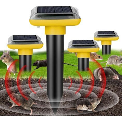 Ensemble de 4 répulsifs solaires pour souris - Répulsif pour souris - Répulsif pour campagnols - Répulsif ultrasonique pour souris - Répulsif solaire pour souris (1/5)