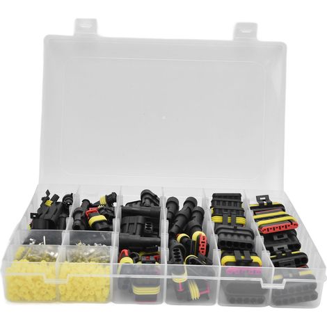 Kit de 622 connecteurs automobiles étanches, fiches mâles et femelles, bornes 1 à 6 broches