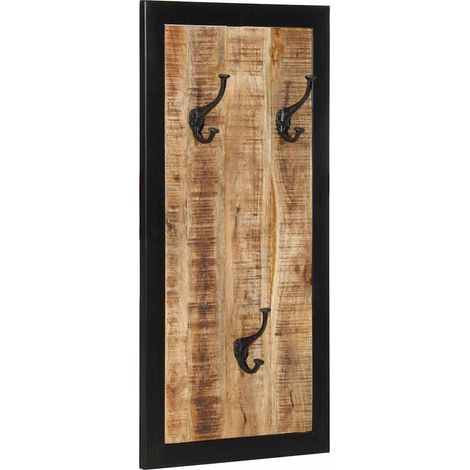 Garderobe 40x2x80 cm Raues Massivholz Mango