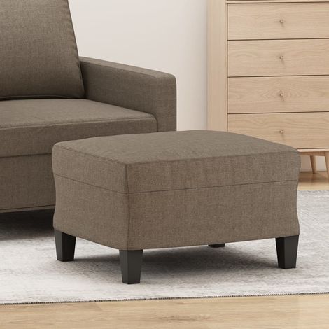 Repose-pied, Tabouret Pouf, Tabouret Bas Taupe 60x50x41 cm Tissu LKF45845 (1/5)