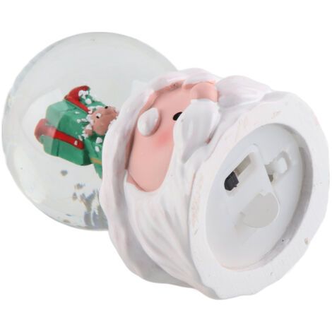 Boule à neige de Noël lumineuse en résine, adorable, ornement de bureau à piles, parfait pour les fêtes à la maison et les cadeaux. (1/5)