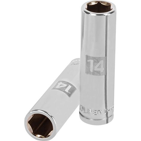 Llave vaso hexagonal larga, cuadro 1/2" - 14 mm