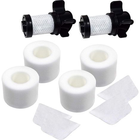 Lot de 2 + 4 filtres compatibles Shark IONFlex DuoClean IC205 IF100 IF150 IF160 IF170 IF180 IF251 IF200 IF201 IF202 IF205 Remplace XPREMF100,XPSTMF100 (IF100000 2 HEPA + 4 filtres en mousse) (1/5)