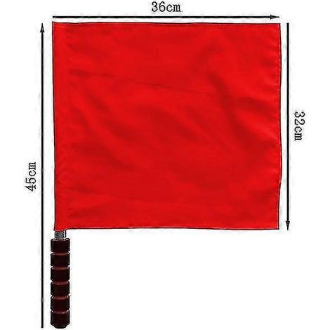 Drapeau d'arbitre drapeau de signalisation émis par le drapeau carré drapeau de commandement de la circulation mât en acier inoxydable guerre (1/5)