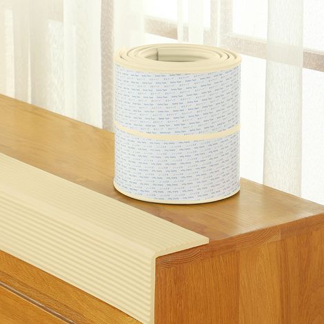 Rollo de espuma universal de 2 m x 20 cm x 1 cm, autoadhesivo, protector de bordes para muebles, a prueba de golpes, ideal para kits de bebés y niños, protección contra arañazos.