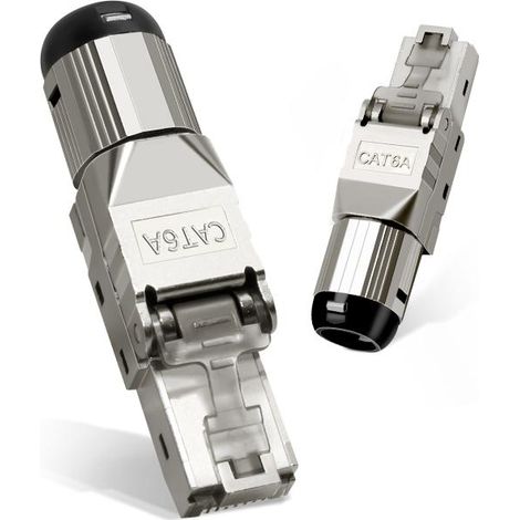 1 connecteur RJ45 blindé sans outil Cat8 Cat7 Cat6A, pour câblage réseau Ethernet (1/5)