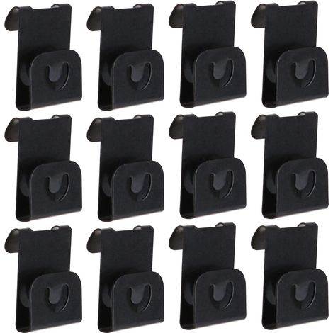 100pcs Crochets Cadre Photo en Métal Crochets de Suspension S Forme Clips de Suspension pour 2mm 3mm Épais Conseil Photo Carte Postale Scrapbooks, Noir (1/5)