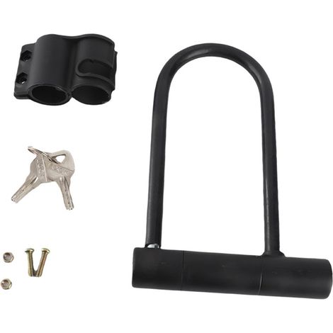 Antivols vélo U Ortviai - Cadenas de sécurité antivol en zinc avec 2 clés pour bicyclettes, scooters et motos