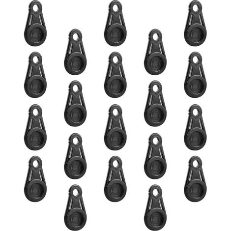 Bardusch-Lot 16 pinces bâche/tente, clips plastique solides, auvent, randonnée, matériel. (1/5)