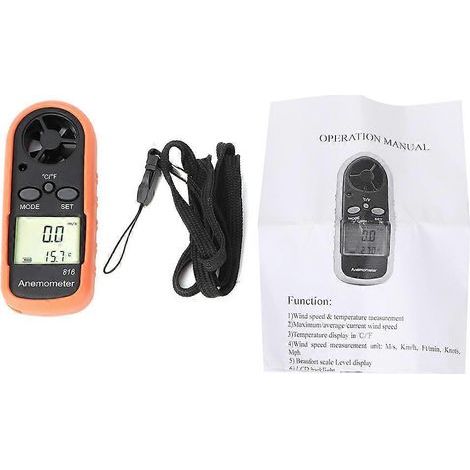 Anémomètre testeur à écran LCD 816, machine de mesure anémométrique