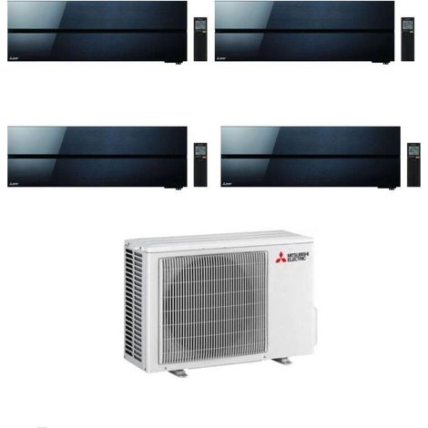 Climatiseur Mitsubishi Quadri Split Kirigamine MSZ-LN Noir 9+9+9+18 avec MXZ-4F72VF3 Inverter R-32 Wi-Fi Classe A++