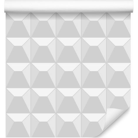 Papel pintado óptico moderno a cuadros para salón y dormitorio, 50x1000 cm. (1/5)