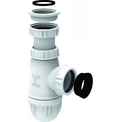 Valentin – Siphon de lavabo 1"1/2 et 1"1/4 – Sortie Ø 32/40 mm – Hauteur garde d'eau 50 mm – Pose à visser en plastique (1/4)