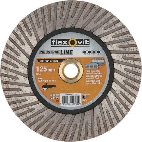Disque diamant FLEXO CUT N GRIND - Ø 125 mm - Ø alésage 22.23 mm - FLEXOVIT