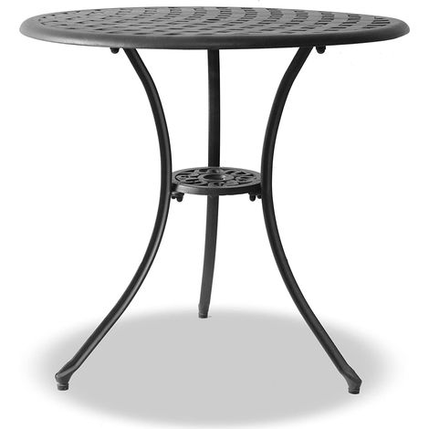 Homeology OSHOWA Garden & Patio Cast Aluminium Bistro Table in Black (1/5)