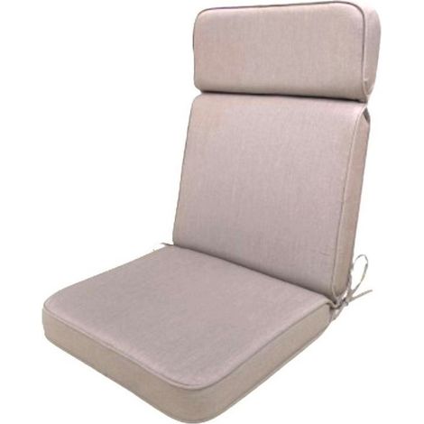 Taupe Luxury High Recliner Cushion - L116 x W49 x D5 cm