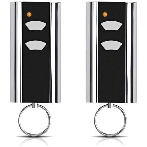 Lot de 2 pièces de rechange pour émetteur manuel Normstahl - Ouverture de porte de garage - 433,92 MHz - 2 canaux - Compatible avec Normstahl Entrematic RCU 433-2, RCU 433-4, EA433 2KM, EA433 2KS