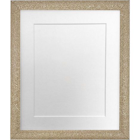 Cadre Photo doré avec Passe-Partout Blanc 17,8 x 12,7 cm Taille de l'image 12,7 x 8,9 cm Verre Plastique (1/4)