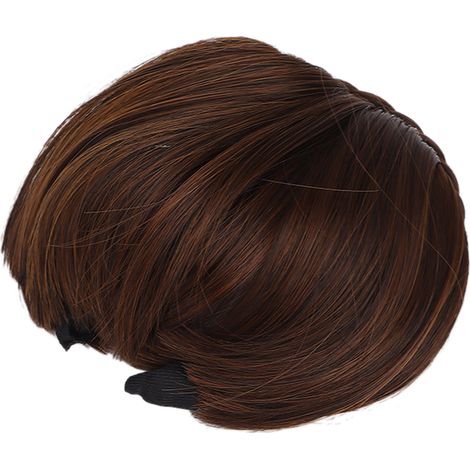 Perruque Frange Femme Synthétique Résistante à la Chaleur - Postiche Frange Marron Clair pour Usage Quotidien (1/5)