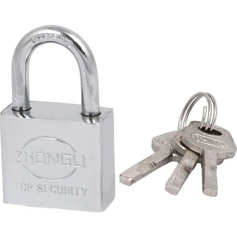 Hause Büro Metall Sicherheit Schrank Vorhängeschloss Argent 50x30x15mm Schlüssel de (1/2)