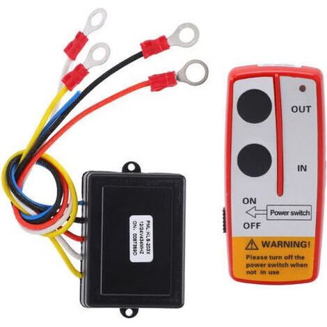 FENOPLASTICAKit de commande à distance sans fil universel pour treuil avec récepteur 12 V/24 V pour camions, jeeps, quads et SUV (1/5)