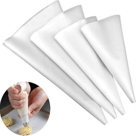 Queta 4 Stck Wiederverwendbare Spritzbeutel Extra Gro / Gro / Mittel / Professionelle Kleine Steckdose Halter fr Zuckerguss und Kuchen Dekorieren Gebc (1/5)
