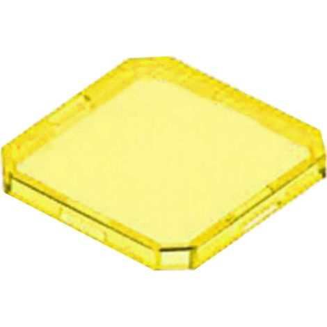 Georg Schlegel Tasterkappe, flach transparent Farbe gelb Ausführung beschreib- und beleuchtbar - 1 Stück