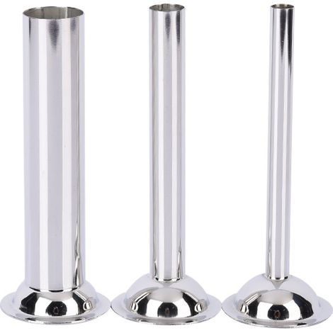 Tube de Saucisse - Acier Inoxydable - 12 mm 19 mm 32 mm - Pour Hachoir à Viande Manuel - Lot de 3