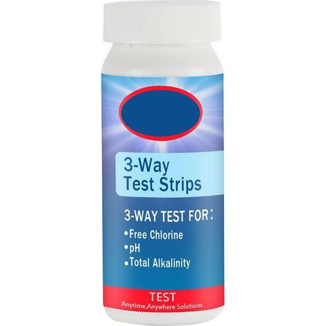 Kit de Test Eau Piscine 3 en 1: Bandes Réactives PH, Alkalinité Totale et Dureté pour Contrôle Qualité, 1 Pièce - (1/2)