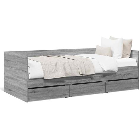 Maison Exclusive - Tagesbett mit Schubladen ohne Matratze Grau So