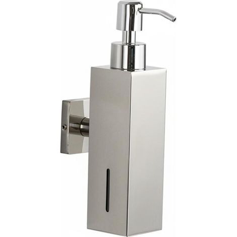 Distributeur de savon mural en acier poli - pour un usage quotidien.-AquaForge (1/5)
