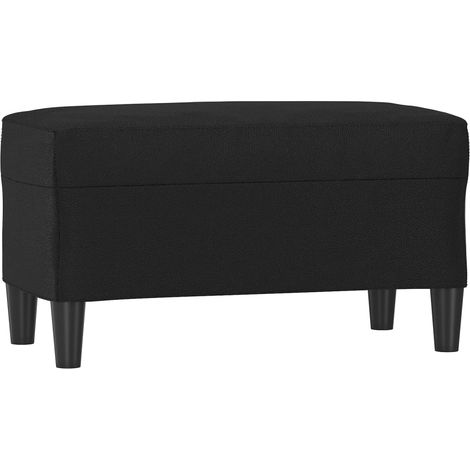 Banco de cuero sintético negro 70x35x41 cm vidaXL