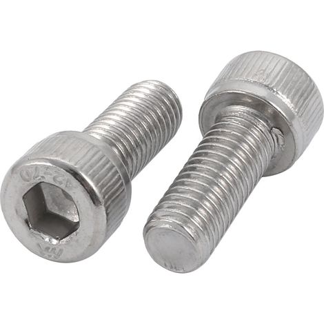 2pcs M8x20mm Vis Filetage à Gauche Tête Creuse Boulon en 304 Acier Inox (1/2)