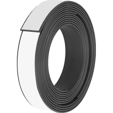Bande Magnétique, Longueur Personnalisable, Dos Adhésif, Largeur 1cm, 10M- (10 rouleaux) (1/2)