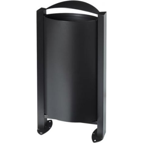 Corbeille sur pied Arkea - 60l sans cendrier - gris manganèse (1/3)